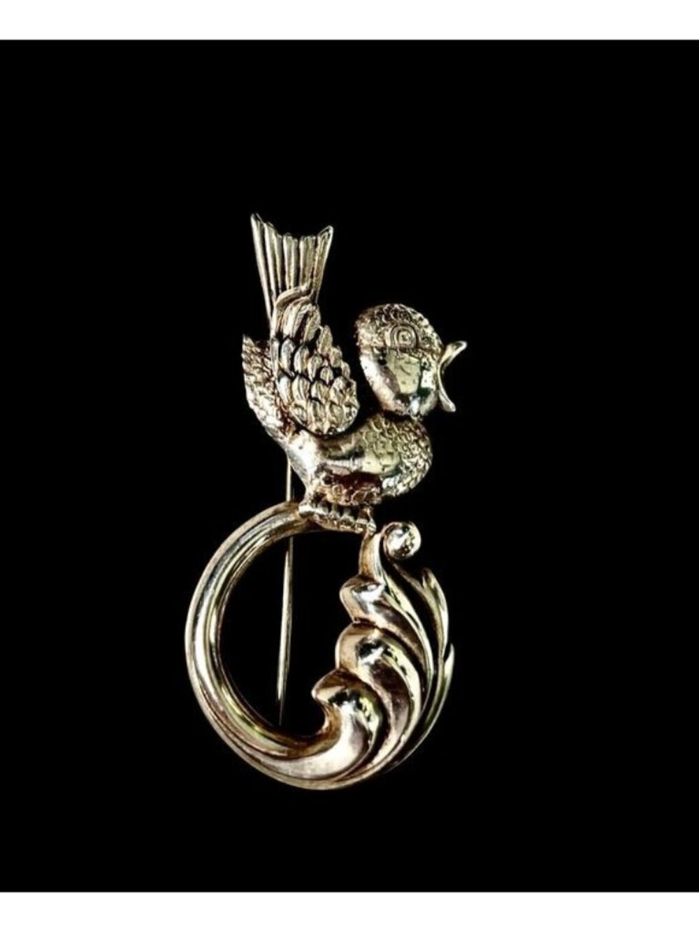 Vintage Sterling Silver Lang Bird Brooch Mid-Century Modernist Pin